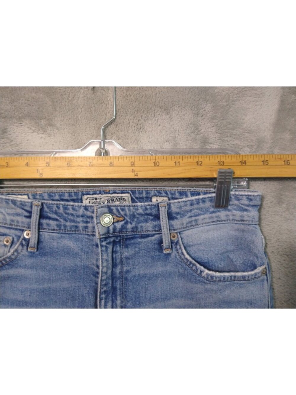 Lucky Brand Jeans Womens 4/27 Blue Cone Denim AVA Skinny Mid Rise Distressed - Picture 3 of 12
